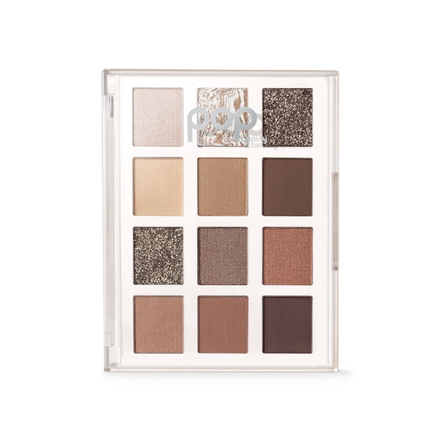 PALETA DE ESPECTÁCULO DE LUCES de belleza POP | BASIC - Paleta de sombras de ojos 12 tonos Colores complementarios Multitexturizados Ricamente pigmentados | Brillo satinado metálico mate