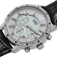thumbnail image 4 of Women's Crystal Dial Chronograph Leather Black Strap Watch, 4 of 4
