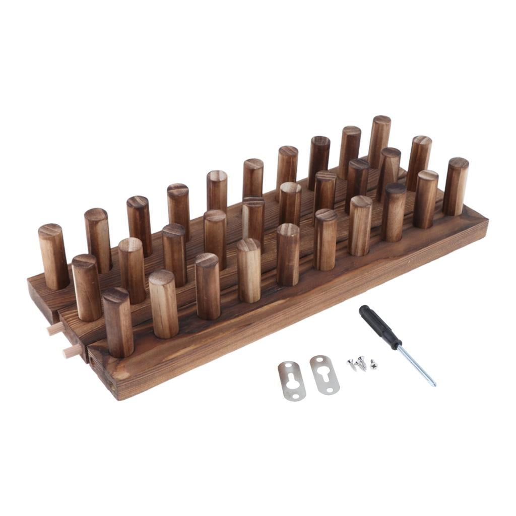 Wooden Loom Frame Knitting Loom for Chunky Blankets Wooden Peg Frame Sturdy Material for Home Decor Projects