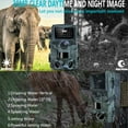 thumbnail image 3 of 4K 30MP Trail Camera IP66 Waterproof Huntings Camera with 120° Wide Angle No Glow Night Vision Support Photo Video Motion Activated for Wildlife Monitoring, 3 of 8