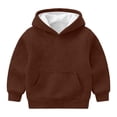 thumbnail image 6 of Playtopia Youth Solid Color Drawstring Waffle Knit Pullover Hoodie 320g Polyester Kangaroo Pocket Unisex Long Sleeve Daily Casual Sweatshirt 1PC Kids Sizes 100-160, 6 of 6