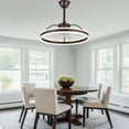 thumbnail image 2 of Chords Attic 24" Smart Dimmable LED Ceiling Fan With Light, Remote, APP Control, Adjustable Color Temperature, 6-Speed Reversible, For Living Room, Bedroom, 2 of 11