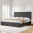 thumbnail image 2 of GARVEE King Size Bed Frame, with Adjustable Headboard, 4 Storage Drawers, Gray, 2 of 6