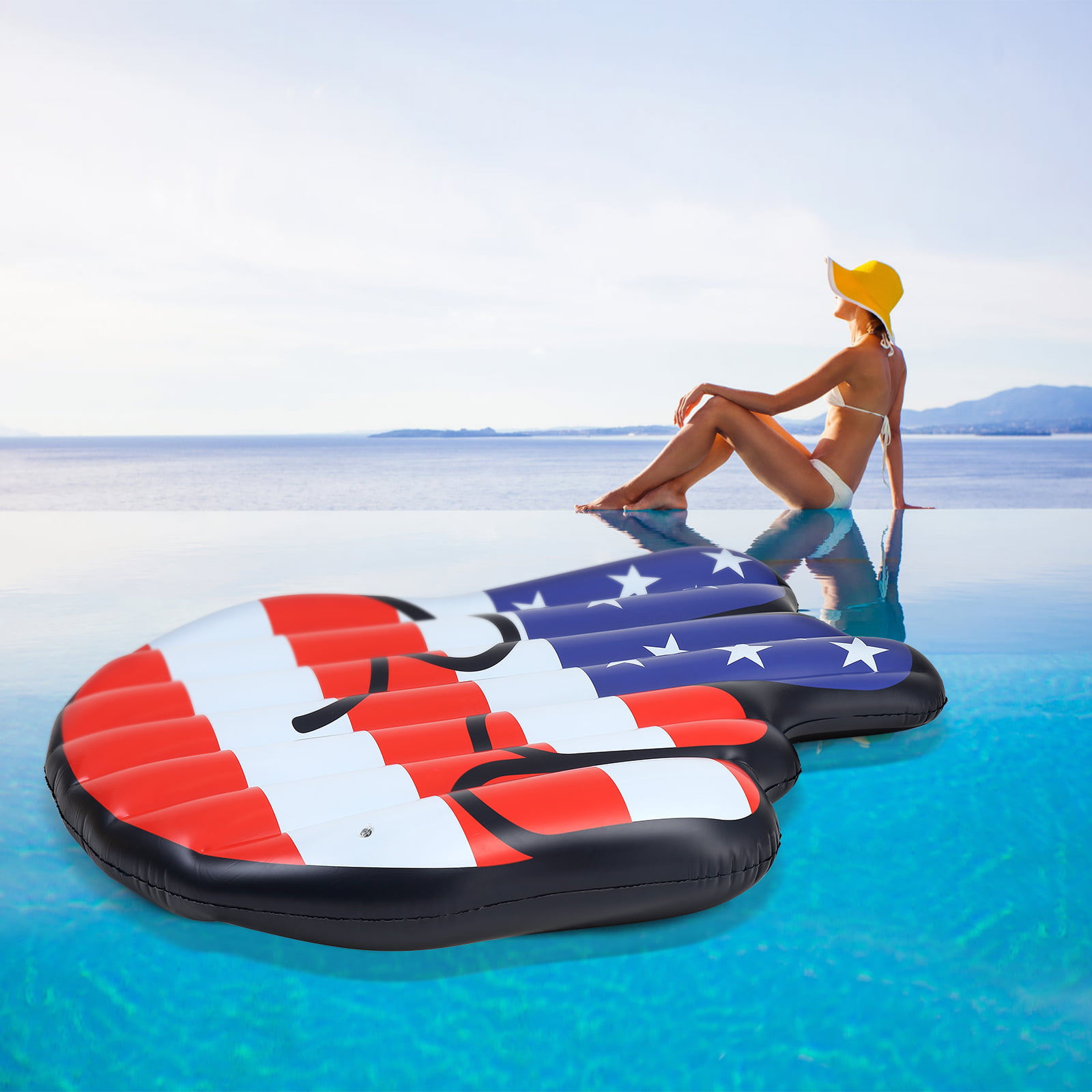Fashionwu Pool Floats, Giant American Flag Pool Float, USA Pool
