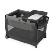 Chicco Lullaby All-in-One Portable Playard with Infant Bassinet, Snap-on Changer, Toddler Playard, Zip & Wash Mattress Cover - Calla (Grey), New