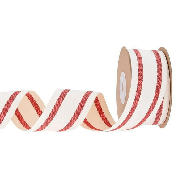 ERDOUY 2 Rolls 10 Yard Christmas Ribbon, Fabric Ribbon for Gift Wrapping, Christmas Tree Decor,Home and Christmas Decorations Outdoor Indoor,Style G