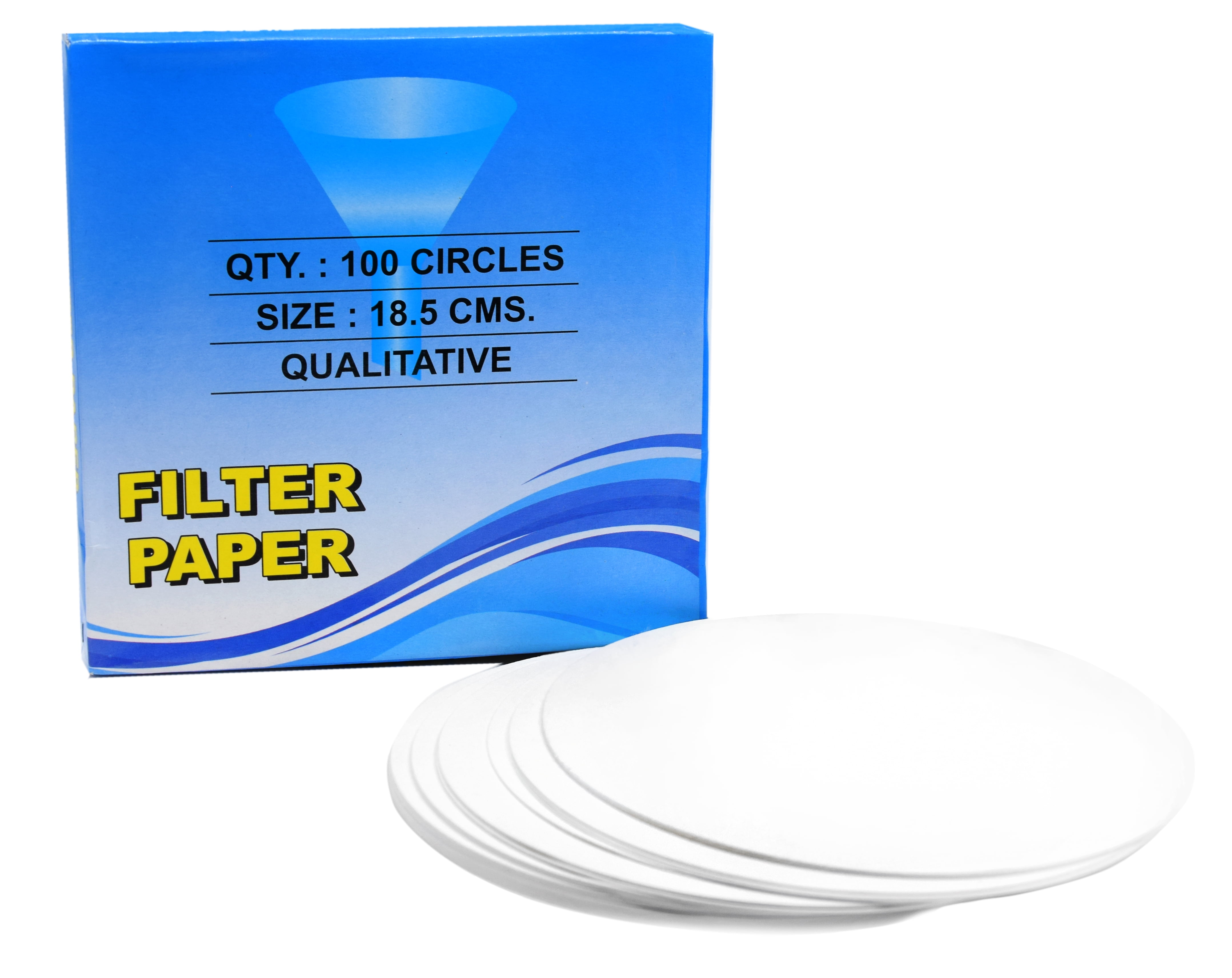Qualitative Filter Paper Circle Fast Filtration Speed 9cm Diameter Pack of 100 80-120 Micron Pore Size