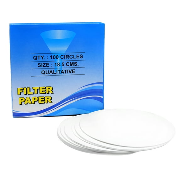 Premium Qualitative Filter Paper, 100 Pack - 7.28" (18.5cm) - Eisco Labs