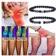 thumbnail image 3 of Frosted Black Bead Magnetic Anklet European and American Retro Snowflake Stone Color Stone Magnetic Anklet Decoration, 3 of 6