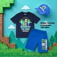 thumbnail image 4 of Minecraft Boys 3-Piece Creeper, Skeleton, Zombie Set - Short Sleeve Graphic T-Shirt, Shorts, and Baseball Cap Outfit for Kids (Sizes 4-16), 4 of 7
