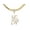 Gold, variant on No Cap Silver Plated Pendant 20" Miami Cuban Chain Necklace Set MCP 1431 S
