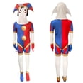 thumbnail image 1 of Disfraz de Pomni de Anime The Amazing Digital Circus para adultos y niños, uniforme de Halloween, mono y sombrero, 2 piezas, 1 of 5