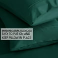 thumbnail image 2 of American Home Collection Brushed Microfiber Sheet Set, Deep Pocket Extra Soft Sheets & Pillowcases Set, 4 Pieces, Queen, Dark Green, 2 of 7