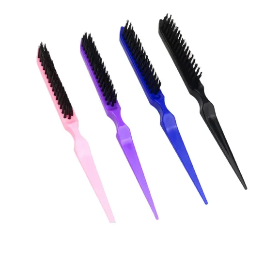 blue  Professional Hair Brushes Comb Teasing Back Combing Hair Brush Slim Line Styling Tools 4 Colors Wholesale Hair Comb