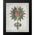 thumbnail image 2 of Fab Funky 15x18 Black Modern Framed Museum Art Print Titled - Distressed Wood Style Nautical Star 1, 2 of 5