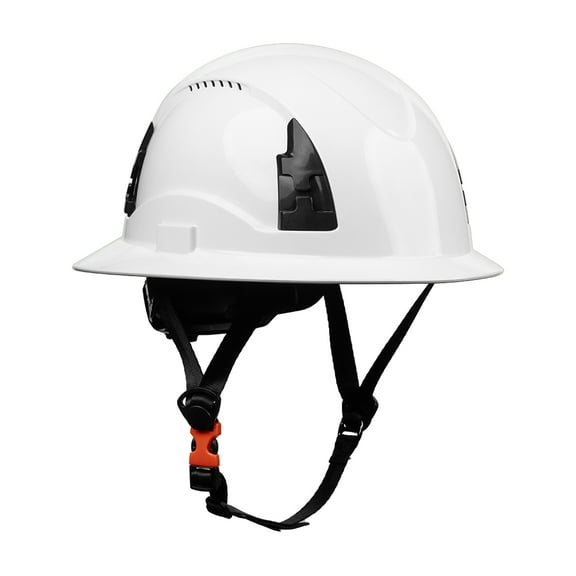 Malta Dynamics APEX Type 2 Class C Full Brim Vented Safety Helmet, ANSI Z89.1, EN12492, OSHA, White