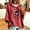 Hot Pink, variant on Halloween Hoodies for Women Drawstring 3/4 Sleeve Trendy Print Hoodie Fall Clothes Crewneck Sweatshirts Loose Fit Trendy Tops Winter Clothing Daily Travel Outfits