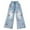 Pink, variant on MIXUE Toddler Girls Pants 'S Bowknot Jeans Wide Leg Flare Cargo Jeans Boot Cut Bottom Denim Baggy Blue Jeans Outwear,Blue,4-5 Years