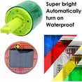 thumbnail image 3 of HUGFEGWE Solar Strobe Warning Light 360 Degree Single Column Super Bright Waterproof IP48 for Construction Traffic Dock Marine Light Control Flashing with Switch (Yellow) CJB91-28379, 3 of 7