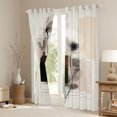 thumbnail image 3 of Homewish Modern Fashion Watercolor Black Out Curtains, Chic Flower Floral Curtains Pack of 2 (42x63 Each), Teens Adult Women Men Bedroom Curtains, Blackout Curtains Bedroom Decor, 3 of 6