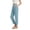 #147-Sky Blue, variant on TaTaai Women Casual Sports Elastic Waist Yoga Pants Comfortable Slim Fit 9-Point Length Trousers For Fitness Daily Work Wear Gift