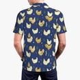 thumbnail image 4 of Balery Funny Chicken Printed Men’s Short Sleeve Polo Shirt, Midweight Men's Shirt,Golf Polo shirts -Medium, 4 of 9