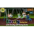 XDP Recreation Firefly Metal Swing Set with 2 LED Swing Seats, Super Disc Swing, & Wave Slide
