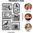 thumbnail image 2 of Skull Crow Cat Transparent Stamps Black Cat Silicone Clear Stamp Seals for DIY Scrapbooking Photo Album Decoration 4.3x6.3inch, 2 of 9
