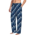 thumbnail image 3 of Kdxio Pixel Grid Print Men's Sleep Pajama Pant Lounge Pants with Pockets, 3 of 8