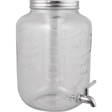 

Glass Beverage Dispenser with Infuser and Stainless Spigot - 8L / 2.1 gal.