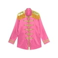 thumbnail image 5 of Sxiwei Mens Fancy Dress Hippie Music Star 1960s Halloween Party SGT Pepper Jacket Tops Hot Pink 3XL, 5 of 7