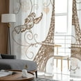 thumbnail image 4 of Illustration Of Eiffel Tower Bay Window Screening Curtains Drape Sheer Tulle For Living Room Bedroom Voile Organza Curtains, 4 of 7