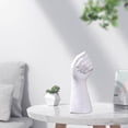thumbnail image 2 of Jarrón creativo moderno con forma de mano, resina, flores artificiales, escultura, maceta, arte de mesa S blanco, 2 of 8