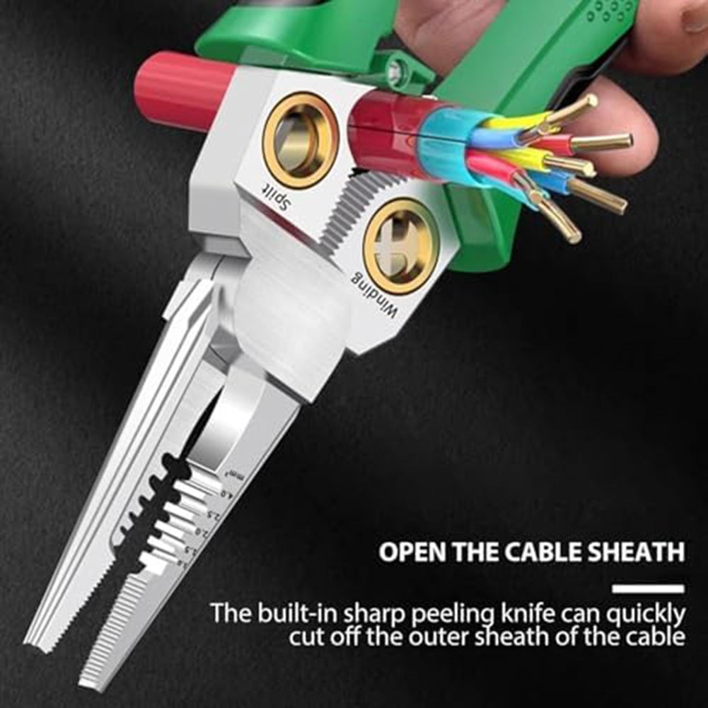 8-In-1 Wire Stripper & Voltage Tester: Forprecision Cutting, Crimping & Safety