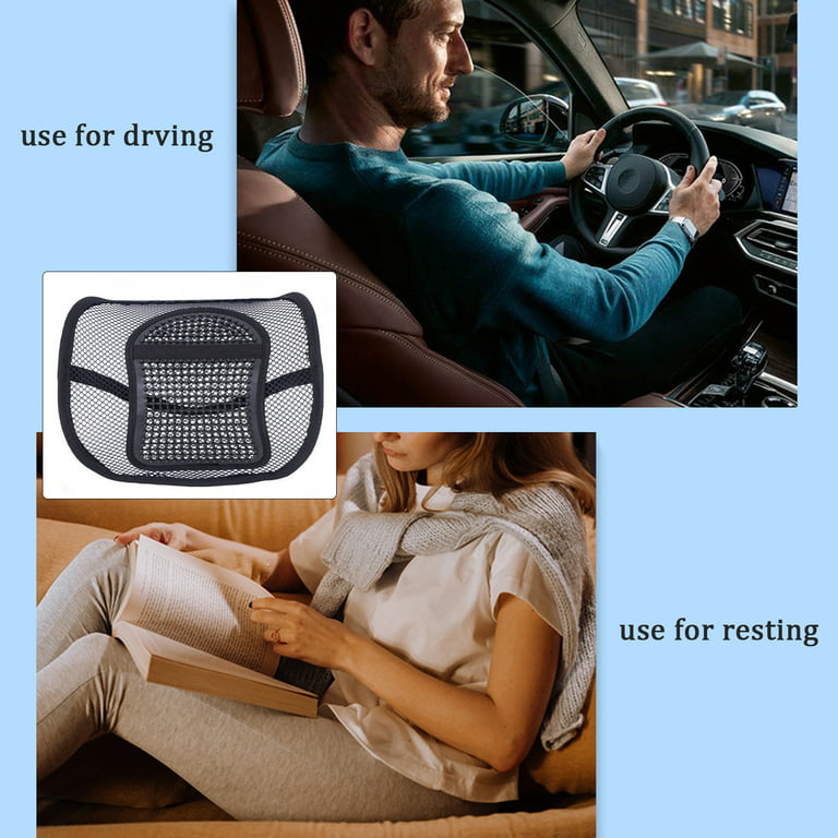 Massage Vent Mesh Lumbar Lower Back Brace Support Car Seat Chair