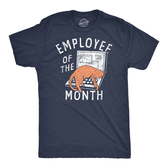 Mens Funny T Shirts Employee of The Month Sarcastic Office Tee for Men Graphic Tees