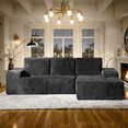 thumbnail image 4 of Ovios 116" L-Shaped Sectional Sofa Modern Modular Cloud Couch with Deep Seating Upholstered Sofa for Living Room Bedroom, No Assembly Required, Gray (Starry Sky), 4 of 6