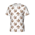 thumbnail image 5 of Vsdgher Retro Squirrel Print Men's Dry Fit Mesh Athletic Shirts Moisture Wicking Tennis T-Shirt Tops, 5 of 9