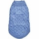 thumbnail image 1 of Blueberry Pet Suéter Clásico De Punto Con Textura Difusa Y Cuello Redondo Para Perro En Azul Jaspeado, Longitud De Espalda De 20.0 In, Paquete De 1 Ropa Para Perros, 1 of 1