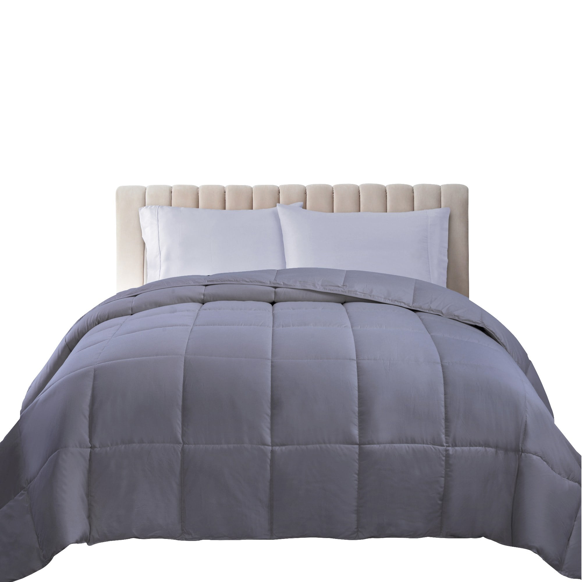 Superior Classic Reversible Comforter, Twin, Silver