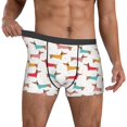 thumbnail image 2 of Salouo Dachshund Dog Puppy Print Men's Boxer Briefs,Breathable Underwear Elastic Waistband Briefs for Men -Medium, 2 of 8