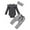 Gray, variant on WUANDIXFA Preemie Baby Girls Clothes Ribbed Romper Bodysuit Pants Set Fall Winter Outfits (Grey, 3-6 Months)
