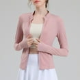thumbnail image 6 of ChaoHeng Womens Jackets Solid Color Plus Size No Hood 2024 Clearance,Women's Winter Casual Solid Long-sleeved Zipper Slim Sports Top Coat(Pink,L), 6 of 9