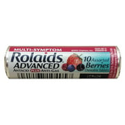 Angle View: Rolaids Advanced Antacid Plus Anti-Gas Tablets, Assorted Berries, 10/Roll, 12 Roll/Box (R10405)