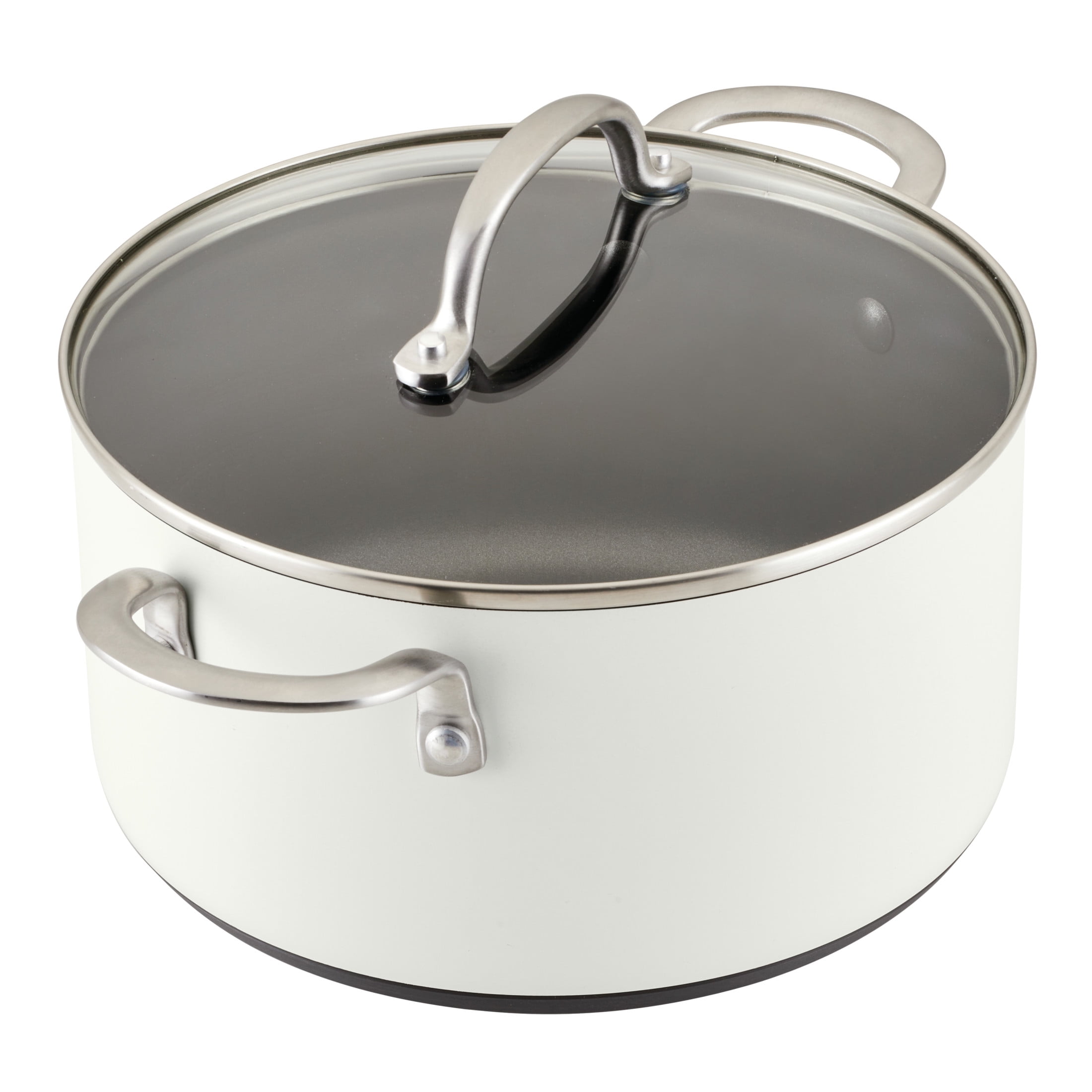 Anolon Achieve 10 Piece Nonstick Hard Anodized Aluminum Pot and Pan Set, Cream