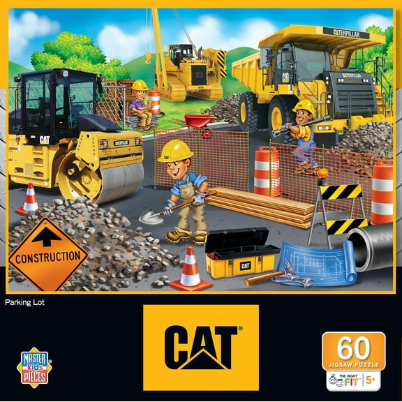 MasterPieces 60 Piece Kids Jigsaw Puzzle - CAT Parking Lot - 14"x19"