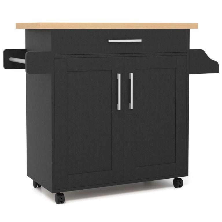 Costway Portable Rolling Kitchen Island Cart with Wheels, Storage