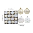 thumbnail image 4 of 16-Piece Christmas Ball Ornaments Set, Christmas Tree Ornaments, Electroplated Plastic Baubles with Hanging Loops for Tree Wreath Home Holiday Decor(White+Yellow), 4 of 7