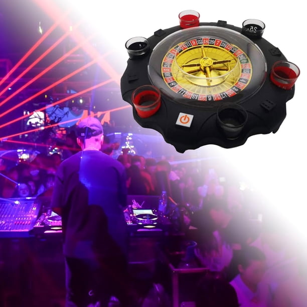 Roulette à Shot 12 Pouces En Bois – Jeu De Casino Et Plateau Tournant, Accessoire De Fête Adulte, Facile à Transporter