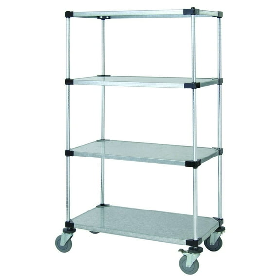 Quantum Storage Systems Cart, Stem Caster in Carbon Steel Material, Galvanized Color